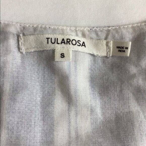 Tularosa Essie Blue Pattern Maxi Dress White Stripe Maxi Dress Size Small - Picture 10 of 12